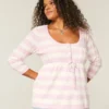 Babydoll-trui met kabelpatroon Babydoll-trui met kabelpatroon