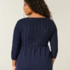 Babydoll-trui met kabelpatroon Babydoll-trui met kabelpatroon
