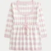 Babydoll-trui met kabelpatroon Babydoll-trui met kabelpatroon