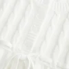 Babydoll-trui met kabelpatroon Babydoll-trui met kabelpatroon