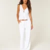 Baggy broek van linnenmix