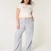 Baggy broek van linnenmix