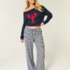 Baggy broek van linnenmix