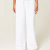 Baggy broek van linnenmix