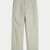 Baggy broek van linnenmix met flexibele taille Baggy broek van linnenmix met flexibele taille