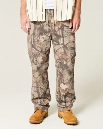 Baggy cargo-broek met elastische tailleband
