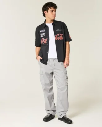 Baggy cargo-broek met elastische tailleband