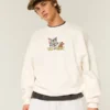 Baggy Cinch Tom en Jerry Graphic Crew Sweatshirt Baggy Cinch Tom en Jerry Graphic Crew Sweatshirt