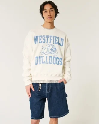 Baggy denim schildersshort