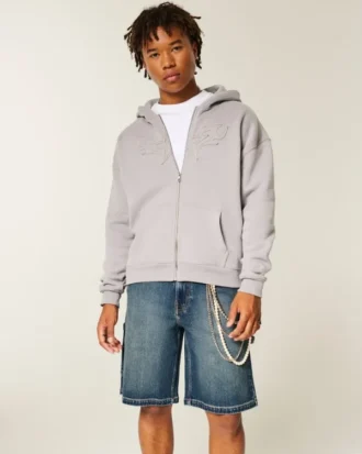 Baggy denim schildersshort