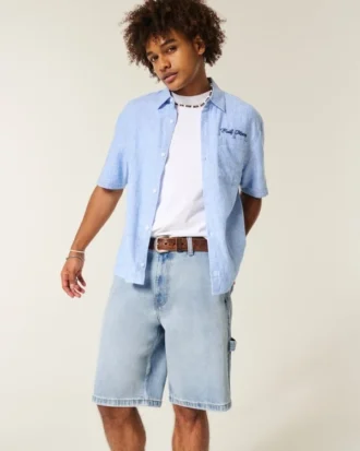 Baggy denim schildersshort