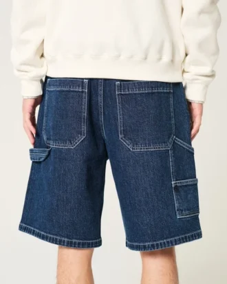 Baggy denim schildersshort