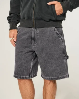 Baggy denim schildersshort