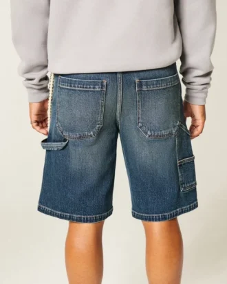 Baggy denim schildersshort