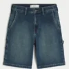 Baggy denim schildersshort Baggy denim schildersshort