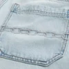 Baggy denim short met kettingborduursel Baggy denim short met kettingborduursel