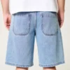 Baggy denim short met medium wassing Baggy denim short met medium wassing