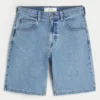 Baggy denim short met medium wassing Baggy denim short met medium wassing