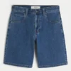 Baggy denim short met medium wassing Baggy denim short met medium wassing