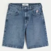 Baggy denim short met rozenprint Baggy denim short met rozenprint