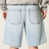 Baggy denim short met sterrenprint Baggy denim short met sterrenprint