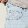 Baggy denim short met sterrenprint Baggy denim short met sterrenprint