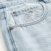 Baggy denim short met sterrenprint Baggy denim short met sterrenprint