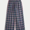 Baggy flanellen broek