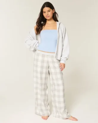 Baggy flanellen broek