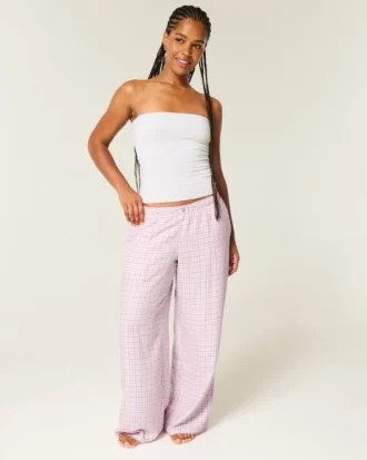 Baggy flanellen broek