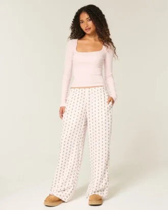 Baggy flanellen broek