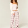 Baggy flanellen broek