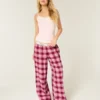 Baggy flanellen broek