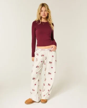 Baggy flanellen broek
