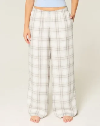 Baggy flanellen broek