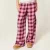 Baggy flanellen broek