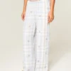 Baggy flanellen broek