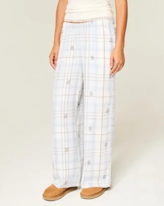 Baggy flanellen broek