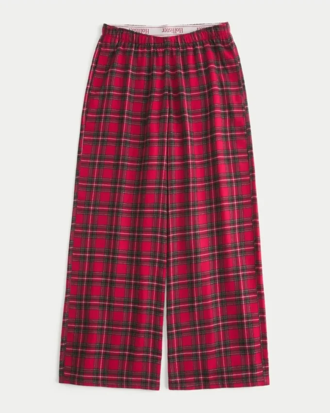 Baggy flanellen broek