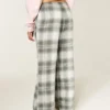 Baggy flanellen broek