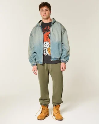Baggy joggingbroek met trekkoord