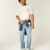 Baggy katoenen T-shirt met Hollywood Haunts-afbeelding Baggy katoenen T-shirt met Hollywood Haunts-afbeelding
