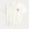 Baggy katoenen T-shirt met Hollywood Haunts-afbeelding Baggy katoenen T-shirt met Hollywood Haunts-afbeelding