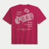 Baggy katoenen T-shirt met Shady Pine Motel-print Baggy katoenen T-shirt met Shady Pine Motel-print