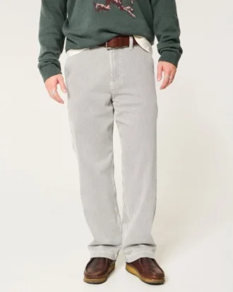 Baggy Painter-jeans met spoorwegstrepen