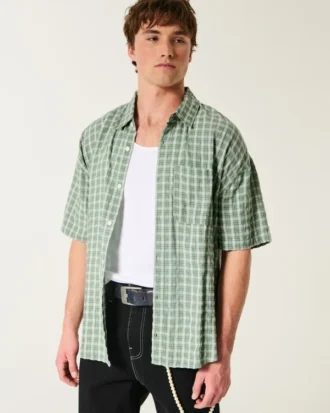 Baggy shirt met korte mouwen