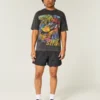 Baggy voetbalshort tot halverwege het bovenbeen Baggy voetbalshort tot halverwege het bovenbeen