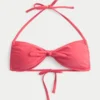 Bandeau-bikinitop met strik aan de voorkant
