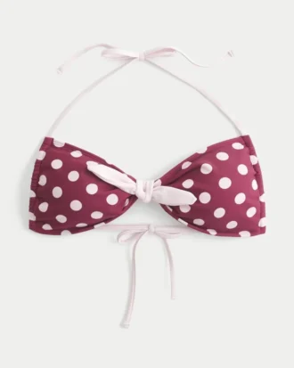 Bandeau-bikinitop met strik aan de voorkant
