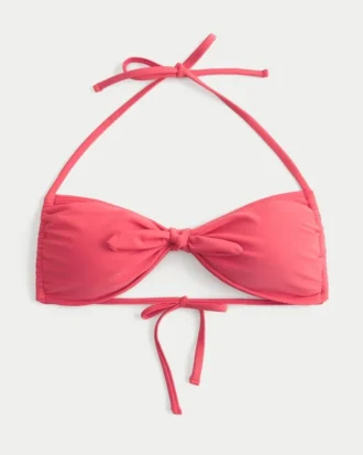 Bandeau-bikinitop met strik aan de voorkant